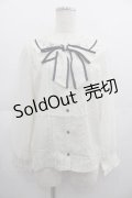 axes femme POETIQUE / リボン付ストロベリー刺繍ブラウス M ベージュ I-25-05-07-025-AX-BL-HD-ZI