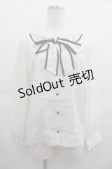 axes femme POETIQUE / リボン付ストロベリー刺繍ブラウス M ベージュ I-25-05-07-025-AX-BL-HD-ZI