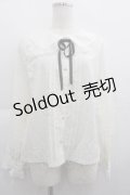 axes femme POETIQUE / レースデザインビッグ襟ブラウス M 生成り I-25-05-07-027-AX-BL-HD-ZI