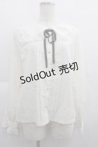 axes femme POETIQUE / レースデザインビッグ襟ブラウス M 生成り I-25-05-07-027-AX-BL-HD-ZI