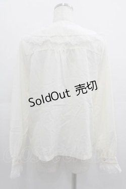画像2: axes femme POETIQUE / レースデザインビッグ襟ブラウス M 生成り I-25-05-07-027-AX-BL-HD-ZI