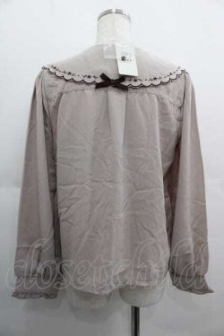 画像2: axes femme POETIQUE / フラワー刺繍スカラップ襟ブラウス M ピンク I-25-05-07-028-AX-BL-HD-ZI