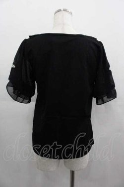 画像2: axes femme POETIQUE / ヒマワリ刺繍フリルカットプルオーバー M ブラック I-25-05-07-033-AX-TO-HD-ZI