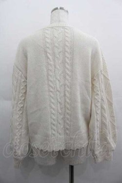 画像2: axes femme / レースアップ花刺繍ニット  アイボリー I-25-05-07-043-AX-TO-HD-ZI