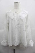 axes femme / ビッグ襟ブラウス M 白 I-25-05-07-044-AX-BL-HD-ZI
