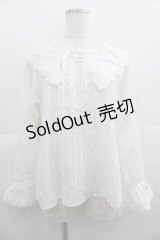 axes femme / ビッグ襟ブラウス M 白 I-25-05-07-044-AX-BL-HD-ZI