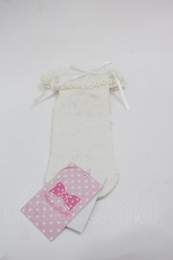 画像1: Angelic Pretty / マーガレットクルー丈ソックス  白 I-25-05-08-007-AP-ZA-HD-ZI