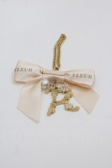 Maison de FLEUR / Gイニシャルリボンチャーム  ピンク I-25-05-08-074-LO-BG-HD-ZI
