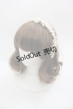 画像1: m petit by misako / ギャザーリボンカチューシャ  アイボリー I-25-05-08-092-LO-AC-HD-ZI