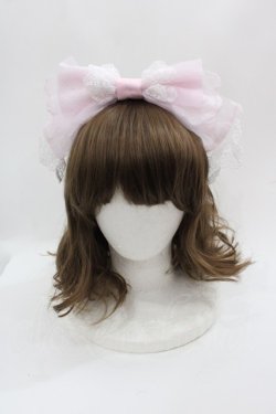 画像1: Angelic Pretty / Heavenly Crossカチューシャ  ピンク I-25-05-08-101-AP-AC-HD-ZI