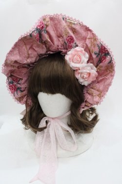 画像1: Angelic Pretty / True Rose Storyハーフボンネット  ピンク I-25-05-08-114-AP-AC-HD-ZI