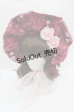 画像1: Angelic Pretty / True Rose Storyハーフボンネット  ワイン I-25-05-08-115-AP-AC-HD-ZI