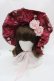 画像1: Angelic Pretty / True Rose Storyハーフボンネット  ワイン I-25-05-08-115-AP-AC-HD-ZI (1)