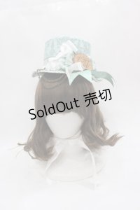 ALICE and the PIRATES / アリスと機械仕掛けのワンダータイムトラベル柄ハット  ミント I-25-05-08-120-PA-AC-HD-ZI