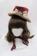 画像1: ALICE and the PIRATES / くまキング柄ミニハット B ボルドー I-25-05-08-121-PA-AC-HD-ZI (1)