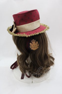 画像2: ALICE and the PIRATES / くまキング柄ミニハット B ボルドー I-25-05-08-121-PA-AC-HD-ZI