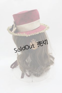 画像2: ALICE and the PIRATES / くまキング柄ミニハット B ボルドー I-25-05-08-121-PA-AC-HD-ZI
