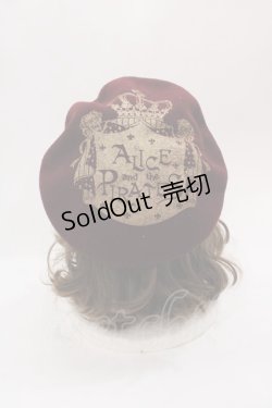 画像1: ALICE and the PIRATES / A/Pクラウンプリントベレー帽  ボルドー I-25-05-08-124-PA-AC-HD-ZI