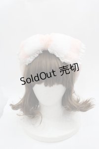 Ank Rouge / ストライプリボンボアヘアバンド  ピンクＸ白 I-25-05-08-125-CA-AC-HD-ZI