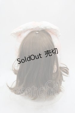 画像2: Ank Rouge / ストライプリボンボアヘアバンド  ピンクＸ白 I-25-05-08-125-CA-AC-HD-ZI