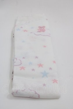 画像1: BABY,THE STARS SHINE BRIGHT / Toy's Fluffy Dream柄オーバーニーソックス  白 I-25-05-08-031-BA-ZA-HD-ZI