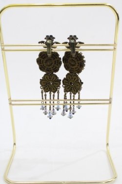 画像2: Michal Negrin / カボションチェーンビーズイヤリング  青ＸAGD I-25-05-11-005-LO-AC-HD-ZI