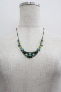 Michal Negrin / フラワーストーン&ビーズモチーフネックレス  グリーンＸAGD I-25-05-11-047-LO-AC-HD-ZI