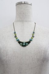 Michal Negrin / フラワーストーン&ビーズモチーフネックレス  グリーンＸAGD I-25-05-11-047-LO-AC-HD-ZI