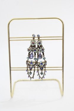 画像1: Michal Negrin / フラワーしずくストーン垂れイヤリング  グリーンＸAGD I-25-05-11-006-LO-AC-HD-ZI
