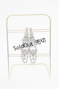 画像1: Michal Negrin / フラワーしずくストーン垂れイヤリング  グリーンＸAGD I-25-05-11-006-LO-AC-HD-ZI
