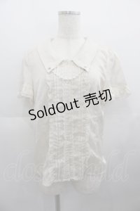 axes femme / フレア袖フリルブラウス  アイボリー I-25-05-11-058-AX-TO-HD-ZI