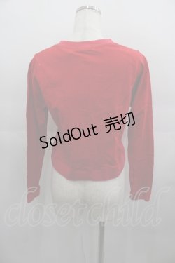 画像2: MILK / チェリー刺繍カットカーディガン  赤 I-25-05-11-062-ML-TO-HD-ZI