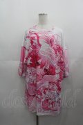 ACDC RAG /  ねむくまヒュージTシャツ  ピンクＸ白 I-25-05-11-074-PU-TO-HD-ZI