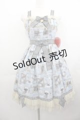 BABY,THE STARS SHINE BRIGHT / Roman Sweet Secret柄Audreyジャンパースカートセット  サックス I-25-05-11-085-BA-OP-HD-ZI