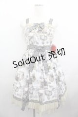 BABY,THE STARS SHINE BRIGHT / Roman Sweet Secret柄Audreyジャンパースカートセット  白 I-25-05-11-086-BA-OP-HD-ZI