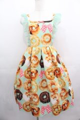 Emily Temple cute / manyベーグルチュールショルダーワンピース  ミント I-25-05-11-092-ET-OP-HD-ZI