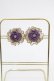 画像1: Michal Negrin / 薔薇モチーフイヤリング  ラベンダーＸゴールド I-25-05-11-012-LO-AC-HD-ZI (1)