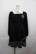 画像1: Ank Rouge / エンブレム刺繍ドーリーワンピース  黒 I-25-05-11-110-CA-OP-AS-ZI (1)