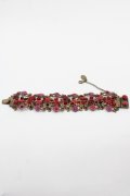 Michal Negrin / フラワーチェーンブレスレット  赤ＸAGD I-25-05-11-015-LO-AC-HD-ZI