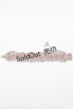 画像1: Michal Negrin / フラワーチェーンブレスレット  赤ＸAGD I-25-05-11-015-LO-AC-HD-ZI