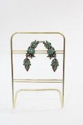 Michal Negrin / フラワー&しずくモチーフイヤリング  緑ＸAGD I-25-05-11-016-LO-AC-HD-ZI