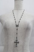 Q-pot. / Bone Cross Rosary Necklace  シルバー I-25-05-11-031-QP-AC-HD-ZI