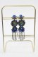 画像1: Michal Negrin / カボションチェーンビーズイヤリング  青ＸAGD I-25-05-11-005-LO-AC-HD-ZI (1)