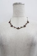Michal Negrin / 扇風ストーンネックレス  赤Ｘ紫ＸAGD I-25-05-11-043-LO-AC-HD-ZI