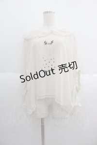 Franche Lippee / ドットペンギンプリントシフォンブラウス  アイボリーＸ黒 I-25-05-14-043-LO-BL-HD-ZI
