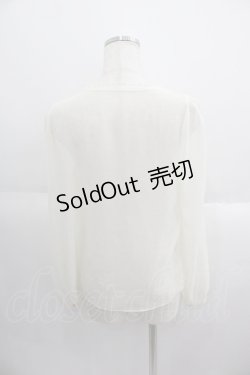 画像2: Franche Lippee / おうまさん刺繍シフォンブラウス  アイボリー I-25-05-14-044-LO-BL-HD-ZI