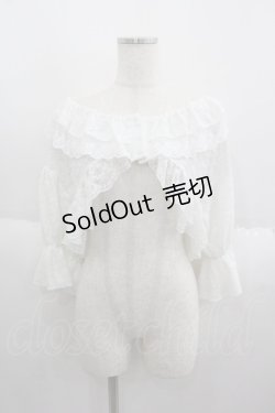 画像1: merry jenny / スカラップfrillボレロ  白 I-25-05-14-049-LO-TO-HD-ZI