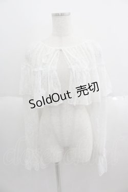 画像1: merry jenny / 長袖レースボレロ  白 I-25-05-14-050-LO-TO-HD-ZI