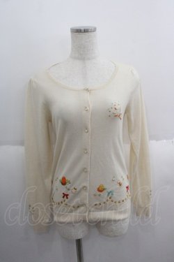画像1: Cherir la femme / パーティ刺繍ニットカーディガン  アイボリー I-25-05-14-065-LO-TO-HD-ZI