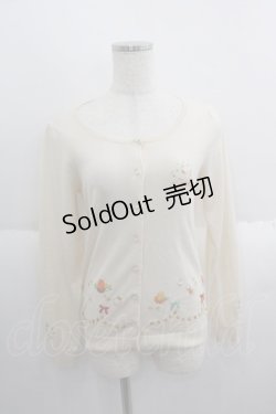 画像1: Cherir la femme / パーティ刺繍ニットカーディガン  アイボリー I-25-05-14-065-LO-TO-HD-ZI